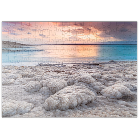 Darstellung des Puzzle-Motivs Salzkristalle am Ufer des Dead Sea, Jordantal, Jordanien – Puzzleteile: 200