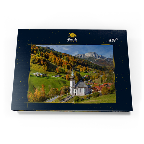 Wallfahrtskirche Maria Gern bei Berchtesgaden gegen Untersberg (1973m) 1000 Puzzle Schachtel Ansicht3