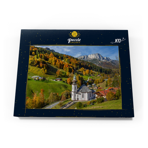 Wallfahrtskirche Maria Gern bei Berchtesgaden gegen Untersberg (1973m) 100 Puzzle Schachtel Ansicht3
