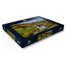 Alternative Darstellung des Puzzle-Motivs Wallfahrtskirche Maria Gern bei Berchtesgaden gegen Untersberg (1973m) – Puzzleteile: 200