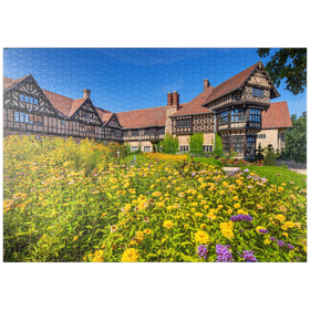 Darstellung des Puzzle-Motivs Schloss Cecilienhof, Sitz der Potsdamer Konferenz – Puzzleteile: 1000