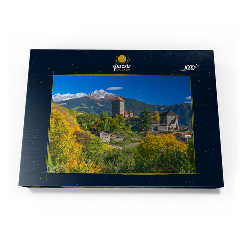 Schloss Tirol im Dorf Tirol bei Meran, Provinz Bozen, Trentino-Südtirol, Italien 1000 Puzzle Schachtel Ansicht3