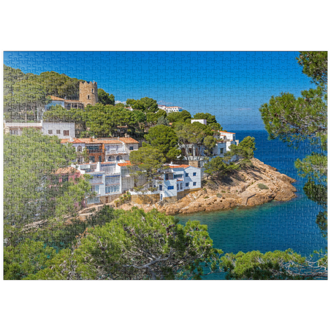 puzzleplate Bucht Cala Sa Tuna, Begur, Costa Brava, Spanien 1000 Puzzle
