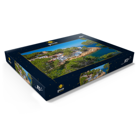 Darstellung des Puzzle Motivs Bucht Cala Sa Tuna, Begur, Costa Brava, Spanien - Puzzleteile: 100