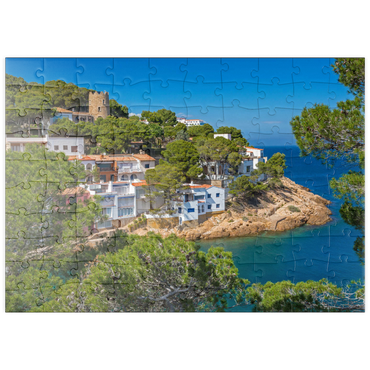 puzzleplate Bucht Cala Sa Tuna, Begur, Costa Brava, Spanien 100 Puzzle