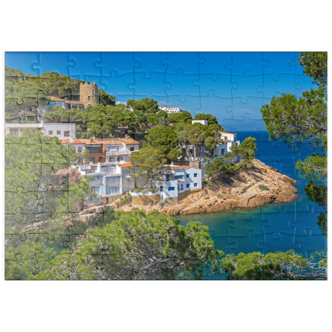 puzzleplate Bucht Cala Sa Tuna, Begur, Costa Brava, Spanien 100 Puzzle