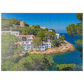 Darstellung des Puzzle Motivs Bucht Cala Sa Tuna, Begur, Costa Brava, Spanien - Puzzleteile: 100