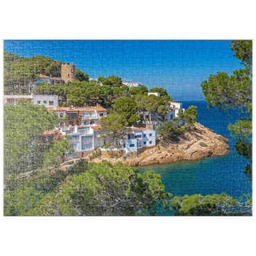 puzzleplate Bucht Cala Sa Tuna, Begur, Costa Brava, Spanien 500 Puzzle