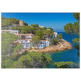 Darstellung des Puzzle Motivs Bucht Cala Sa Tuna, Begur, Costa Brava, Spanien - Puzzleteile: 500