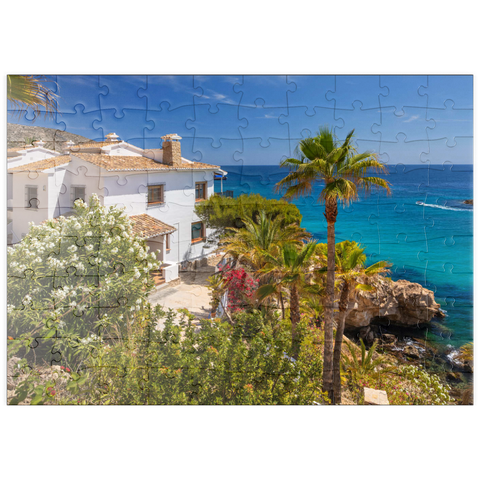 puzzleplate Ferienhaus an der Küste bei Moraira, Costa Blanca, Spanien 100 Puzzle