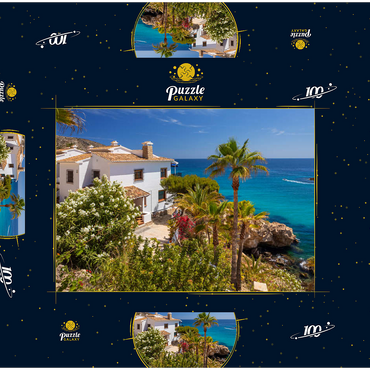 Ferienhaus an der Küste bei Moraira, Costa Blanca, Spanien 100 Puzzle Schachtel 3D Modell