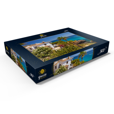 Ferienhaus an der Küste bei Moraira, Costa Blanca, Spanien 500 Puzzle Schachtel Ansicht1