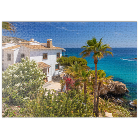 Darstellung des Puzzle-Motivs Ferienhaus an der Küste bei Moraira, Costa Blanca, Spanien – Puzzleteile: 500