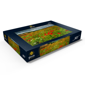 Alternative Darstellung des Puzzle-Motivs Beindruckende Landschaft mit Mohnwiese bei La Romieu – Puzzleteile: 500