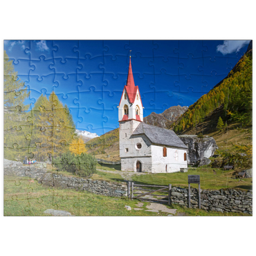 puzzleplate Heilig-Geist-Kirche, Ahrntal, Trentino-Südtirol, Italien 100 Puzzle