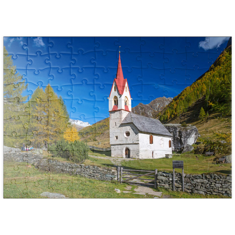 puzzleplate Heilig-Geist-Kirche, Ahrntal, Trentino-Südtirol, Italien 100 Puzzle
