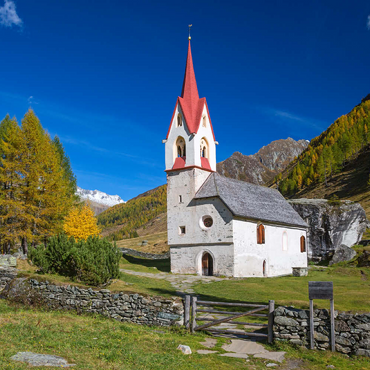 Heilig-Geist-Kirche, Ahrntal, Trentino-Südtirol, Italien 100 Puzzle 3D Modell