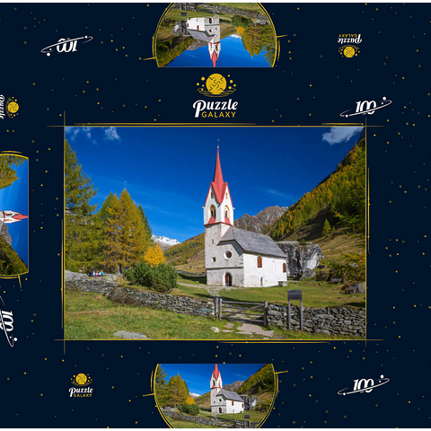 Heilig-Geist-Kirche, Ahrntal, Trentino-Südtirol, Italien 100 Puzzle Schachtel 3D Modell