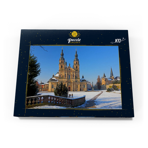 Dom St. Salvator mit Michaelskirche in Fulda, Hessen, Deutschland 100 Puzzle Schachtel Ansicht3