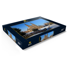 Darstellung des Puzzle Motivs Dom St. Salvator mit Michaelskirche in Fulda, Hessen, Deutschland - Puzzleteile: 200