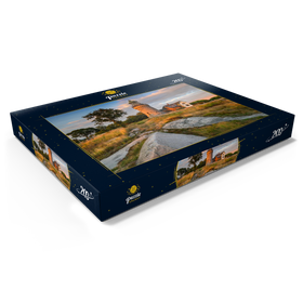 Alternative Darstellung des Puzzle-Motivs Abend am Hammeren Fyr Leuchtturm bei Sandvig – Puzzleteile: 200