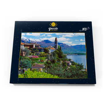 Ronco Sopra Ascona mit der Kirche San Martino am Lago Maggiore, Schweiz 100 Puzzle Schachtel Ansicht3