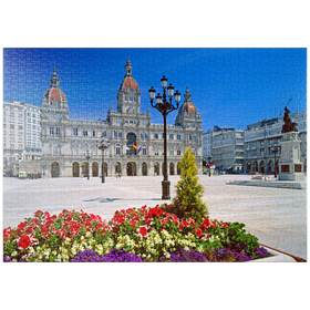Darstellung des Puzzle-Motivs Rathaus mit der Statue der Marka Pita – Puzzleteile: 1000