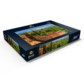 Alternative Darstellung des Puzzle-Motivs Blick von der Alcazaba der Alhambra zur Sierra Nevada, Andalusien, Spanien – Puzzleteile: 1000