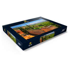 Darstellung des Puzzle Motivs Blick von der Alcazaba der Alhambra zur Sierra Nevada, Andalusien, Spanien - Puzzleteile: 200