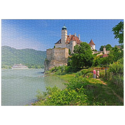 puzzleplate Schloss Schönbühel an der Donau, Schönbühel-Aggsbach, Wachau, Niederösterreich, Österreich 1000 Puzzle