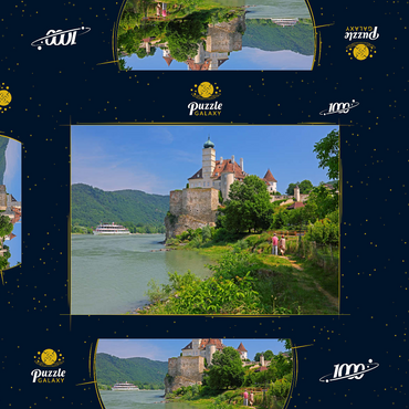 Schloss Schönbühel an der Donau, Schönbühel-Aggsbach, Wachau, Niederösterreich, Österreich 1000 Puzzle Schachtel 3D Modell