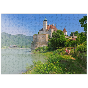 puzzleplate Schloss Schönbühel an der Donau, Schönbühel-Aggsbach, Wachau, Niederösterreich, Österreich 200 Puzzle