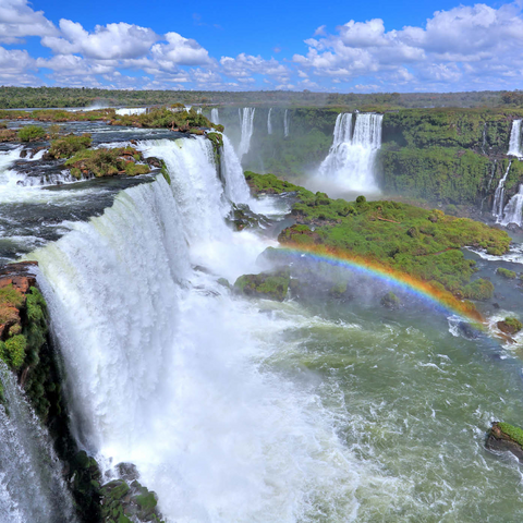 Iguazú-Wasserfälle mit Regenbogen, Paraná, Brasilien 1000 Puzzle 3D Modell