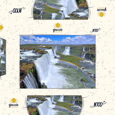 Iguazú-Wasserfälle mit Regenbogen, Paraná, Brasilien 1000 Puzzle Schachtel 3D Modell