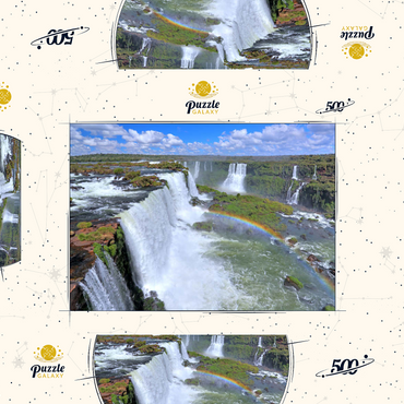 Iguazú-Wasserfälle mit Regenbogen, Paraná, Brasilien 500 Puzzle Schachtel 3D Modell