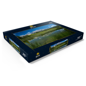 Darstellung des Puzzle Motivs Wildensee gegen Karwendelgebirge (2385m), Mittenwald, Oberbayern - Puzzleteile: 200