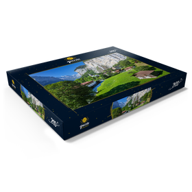 Darstellung des Puzzle Motivs Ort Lauterbrunnen mit dem Staubbachfall - Puzzleteile: 200