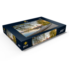 Alternative Darstellung des Puzzle-Motivs Halbinsel Wasserburg mit Kirche St. Georg und Schloss im Abendlicht – Puzzleteile: 1000