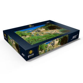 Alternative Darstellung des Puzzle-Motivs Blick über die Altstadt Vila Vella und Strand Es Codolar, Tossa de Mar, Spanien – Puzzleteile: 1000
