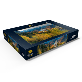 Darstellung des Puzzle Motivs Schloss Neuschwanstein mit Alpsee - Puzzleteile: 1000