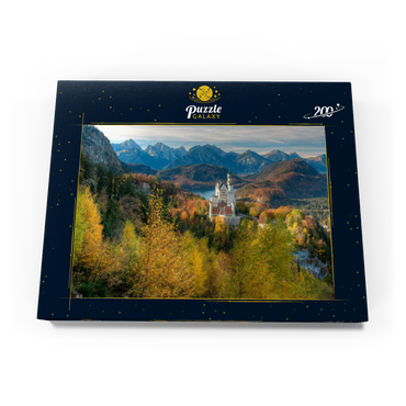 Schloss Neuschwanstein und Schloss Hohenschwangau mit Alpsee und Tannheimer Gebirge 200 Puzzle Schachtel Ansicht3