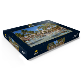 Alternative Darstellung des Puzzle-Motivs Brunnen mit Palmen auf dem Princess Haya Circle, Aqaba, Golf von Aqaba, Jordanien – Puzzleteile: 200
