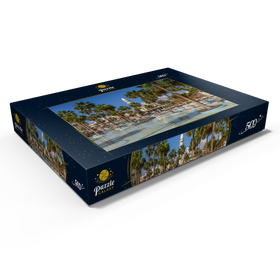 Alternative Darstellung des Puzzle-Motivs Brunnen mit Palmen auf dem Princess Haya Circle, Aqaba, Golf von Aqaba, Jordanien – Puzzleteile: 500