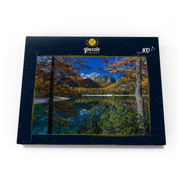 Pragser Wildsee im Naturpark Fanes-Sennes-Prags, Dolomiten, Provinz Bozen, Trentino-Südtirol 100 Puzzle Schachtel Ansicht3