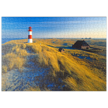 puzzleplate Östlicher Leuchtturm am Ellenbogen, List, Insel Sylt 500 Puzzle
