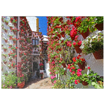 puzzleplate Festival der Patios in der Altstadt von Cordoba, Andalusien, Spanien 500 Puzzle