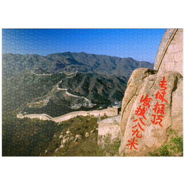 puzzleplate Grosse Mauer beim Badaling-Pass, Peking, China 1000 Puzzle