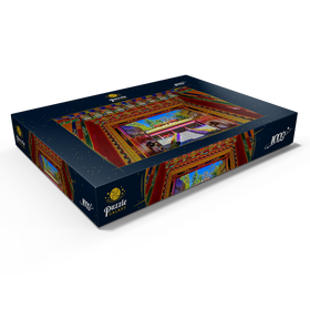 Alternative Darstellung des Puzzle-Motivs Verziertes Eingangstor zum Park der Sommerresidenz des Dalai Lamas, Tibet – Puzzleteile: 1000