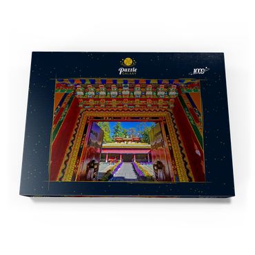 Verziertes Eingangstor zum Park der Sommerresidenz des Dalai Lamas, Norbulingka, Lhasa, Tibet 1000 Puzzle Schachtel Ansicht3