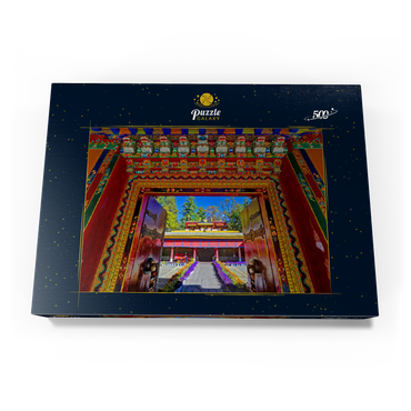 Verziertes Eingangstor zum Park der Sommerresidenz des Dalai Lamas, Norbulingka, Lhasa, Tibet 500 Puzzle Schachtel Ansicht3